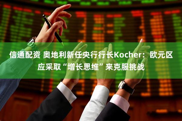 信通配资 奥地利新任央行行长Kocher：欧元区应采取“增长思维”来克服挑战
